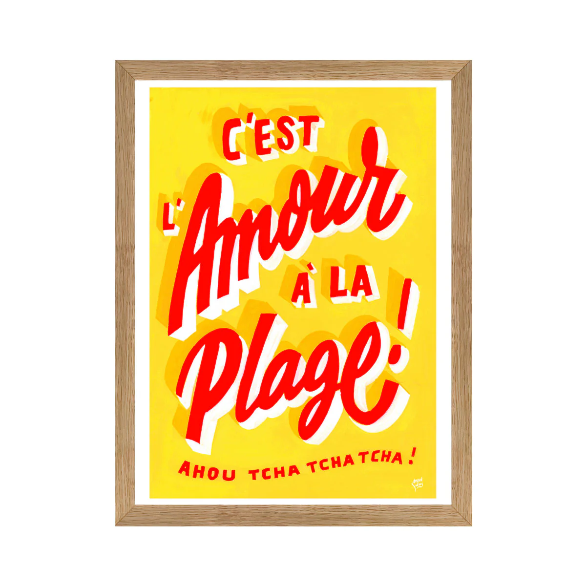 Affiche C'est l'amour à la Plage Toqué Frères - 30 cm x 40 cm - Image 2