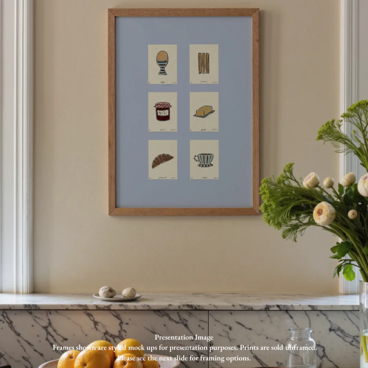 Affiche A3 Breakfast Set - Blue - Image 2