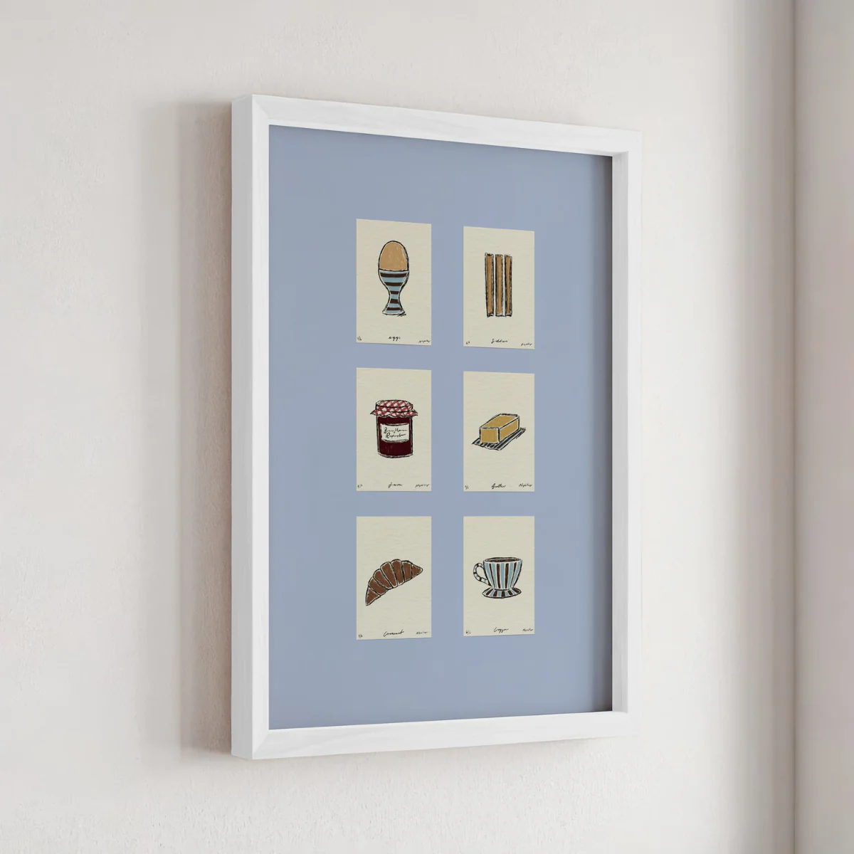 Affiche A3 Breakfast Set - Blue - Image 3