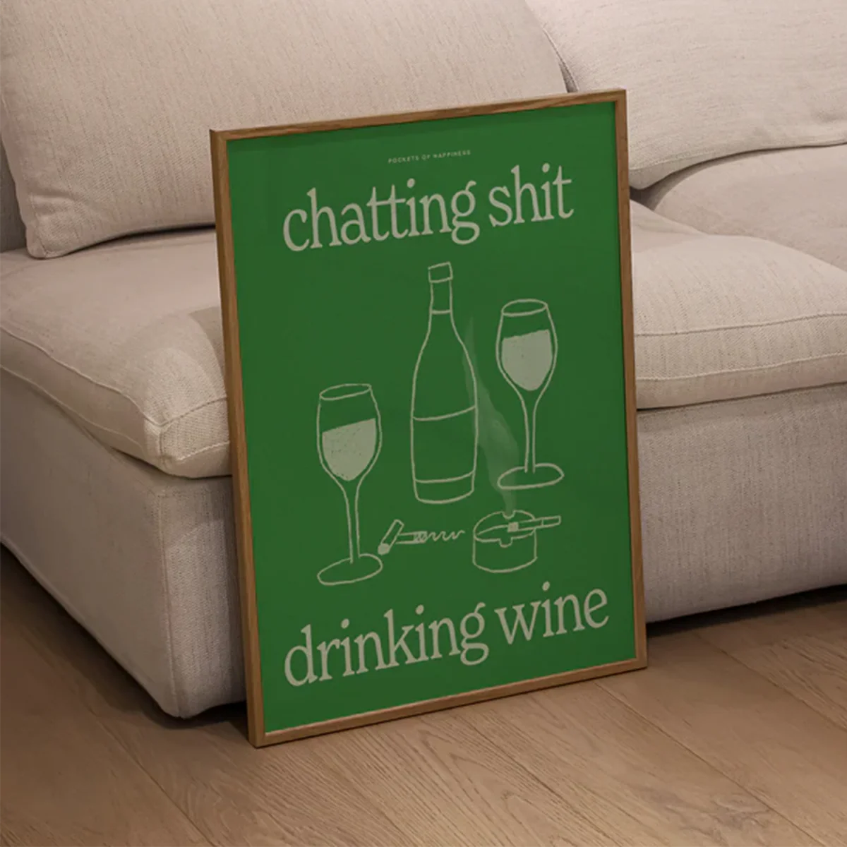 Affiche A3 Chatting Shit Drinking Wine - Image 2