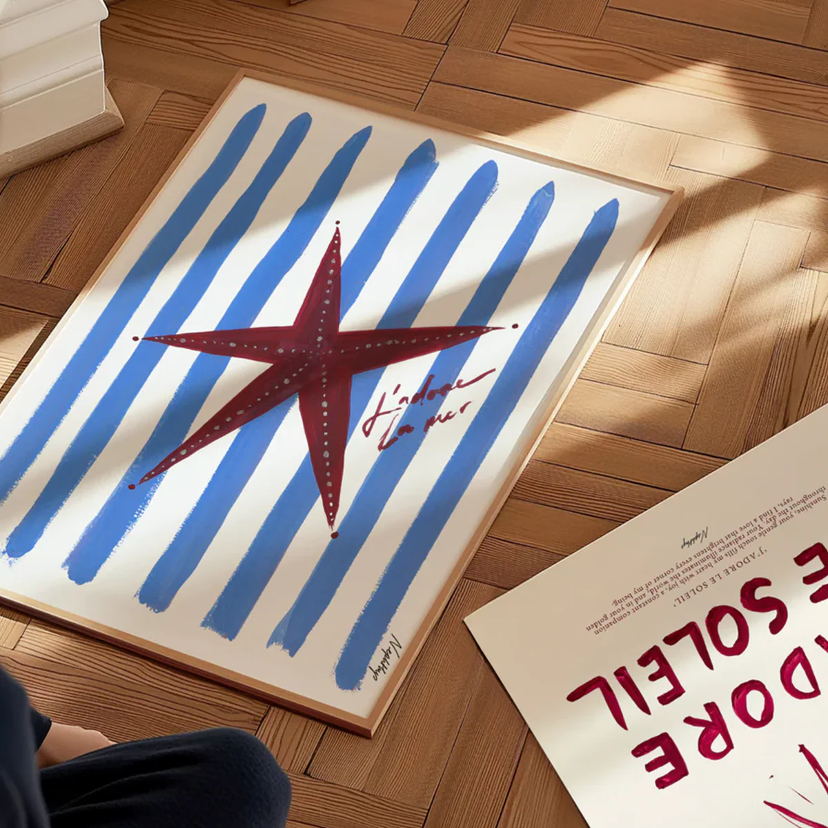 Affiche A3 J'adore La Mer - Étoile de Mer - Image 2