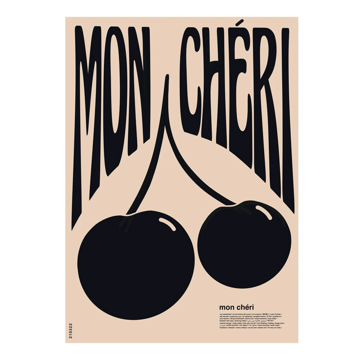 Affiche A3 Mon Cheri Black