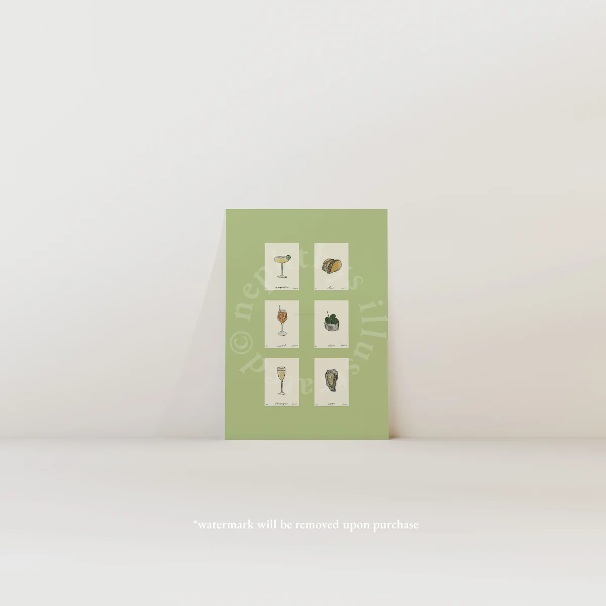 Affiche A3 Sips & Snacks - Green - Image 2