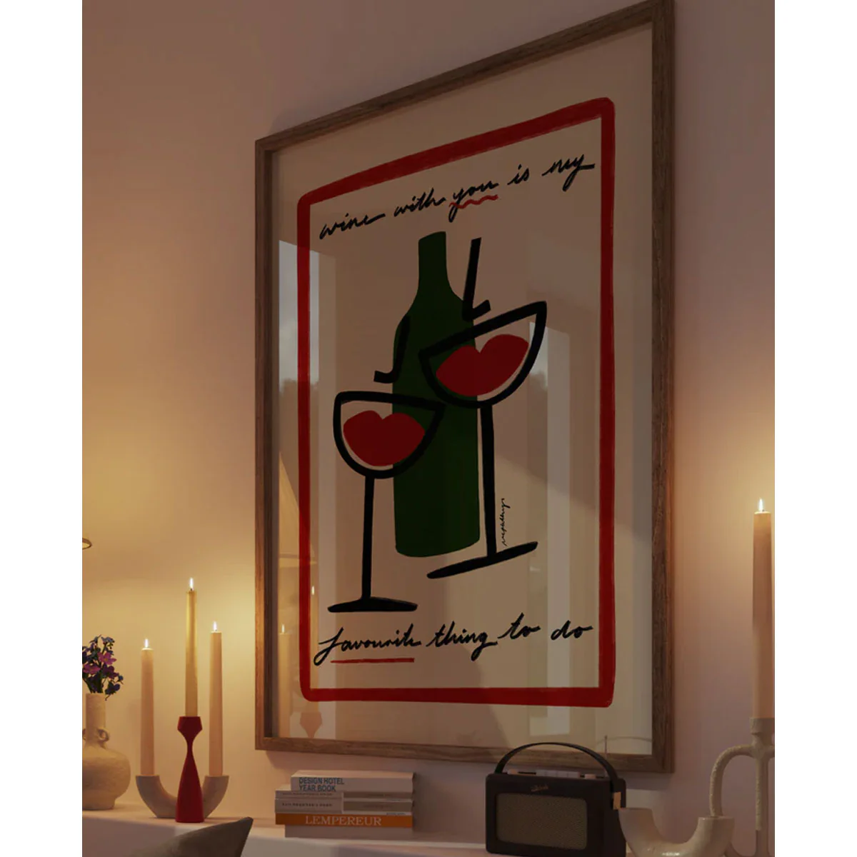 Affiche A3 Wine With You With Border - Image 3