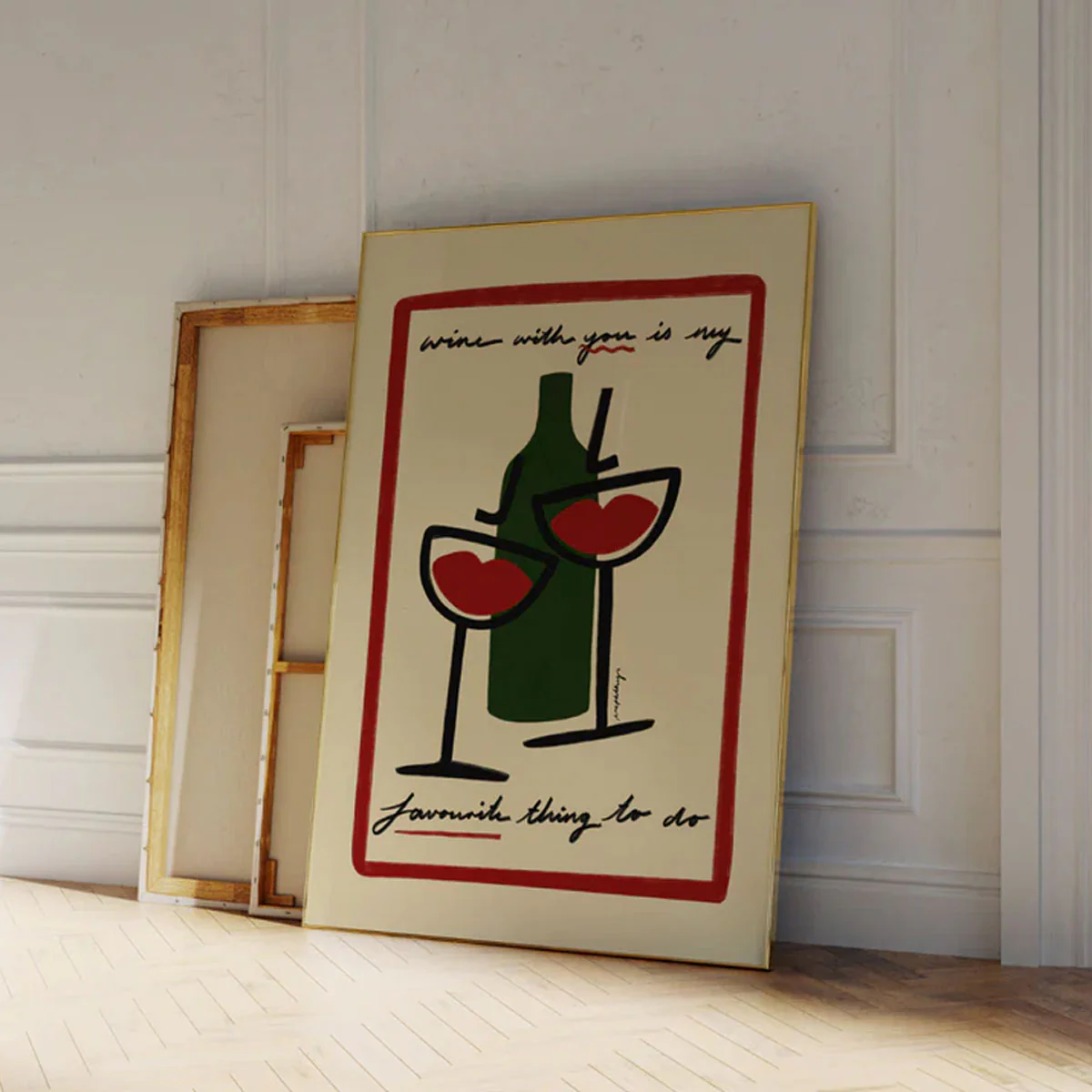 Affiche A3 Wine With You With Border - Image 4