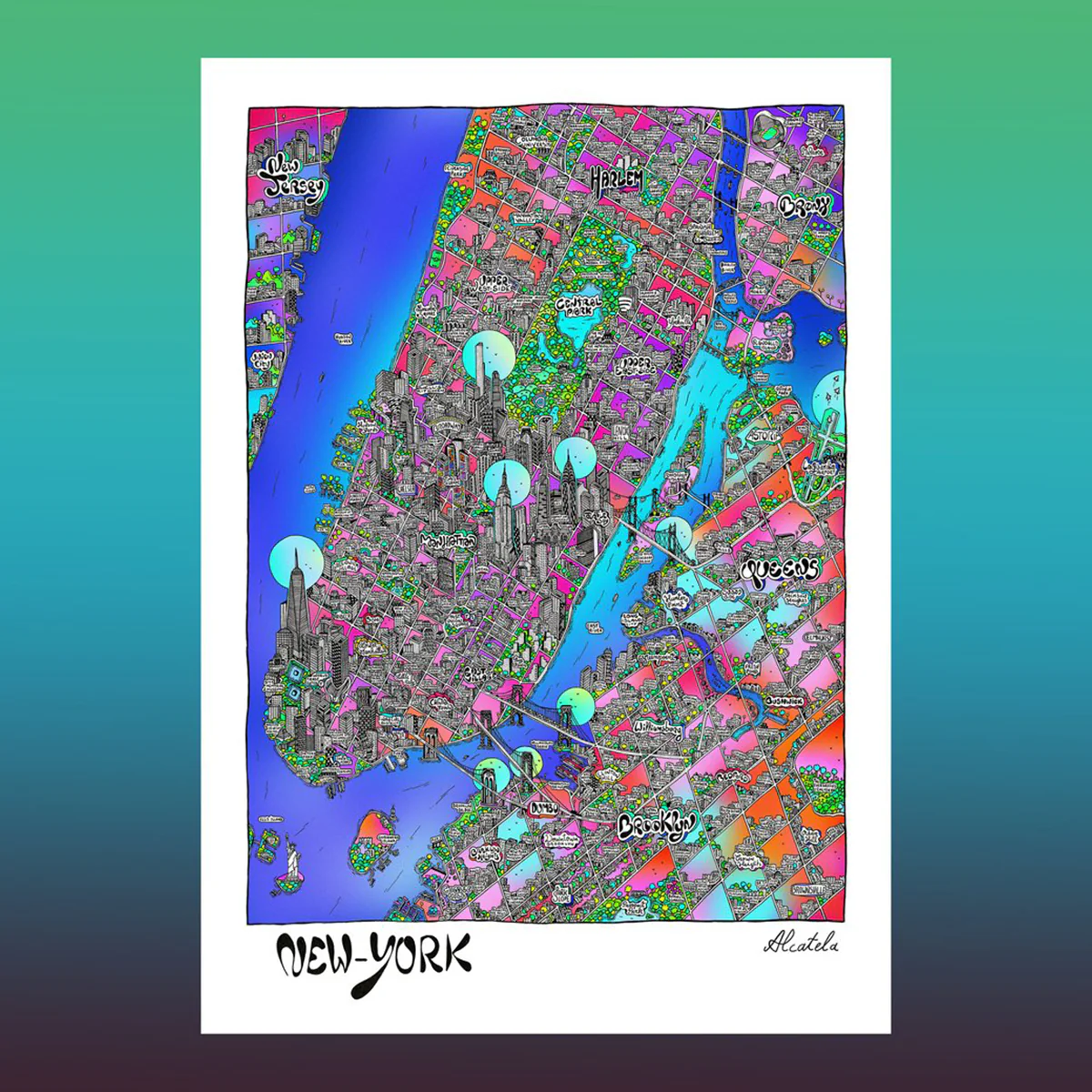 Affiche Carte de New-York - Image 2