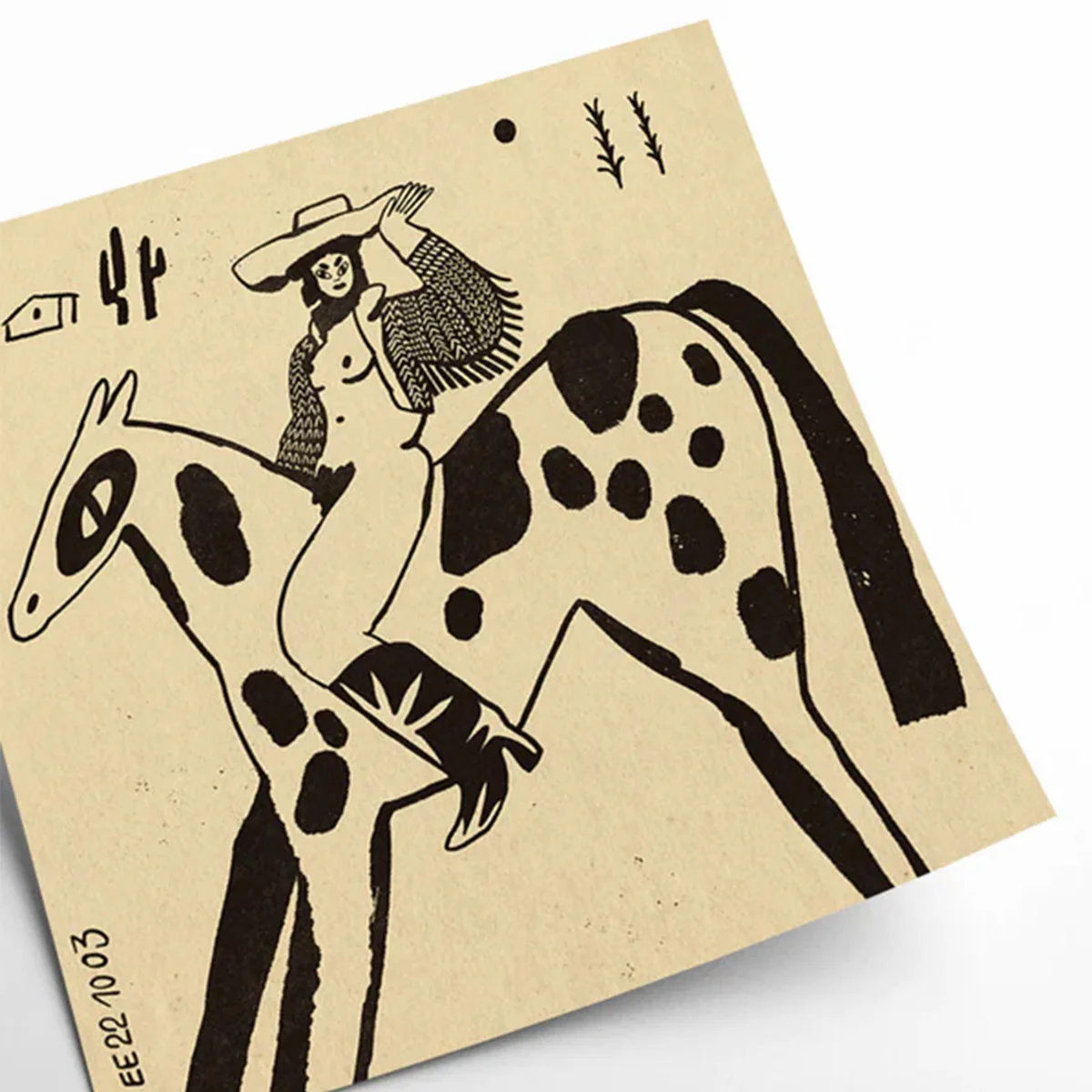 Affiche Enik? Eged - Cowgirl - 50 x 50 cm - Image 2