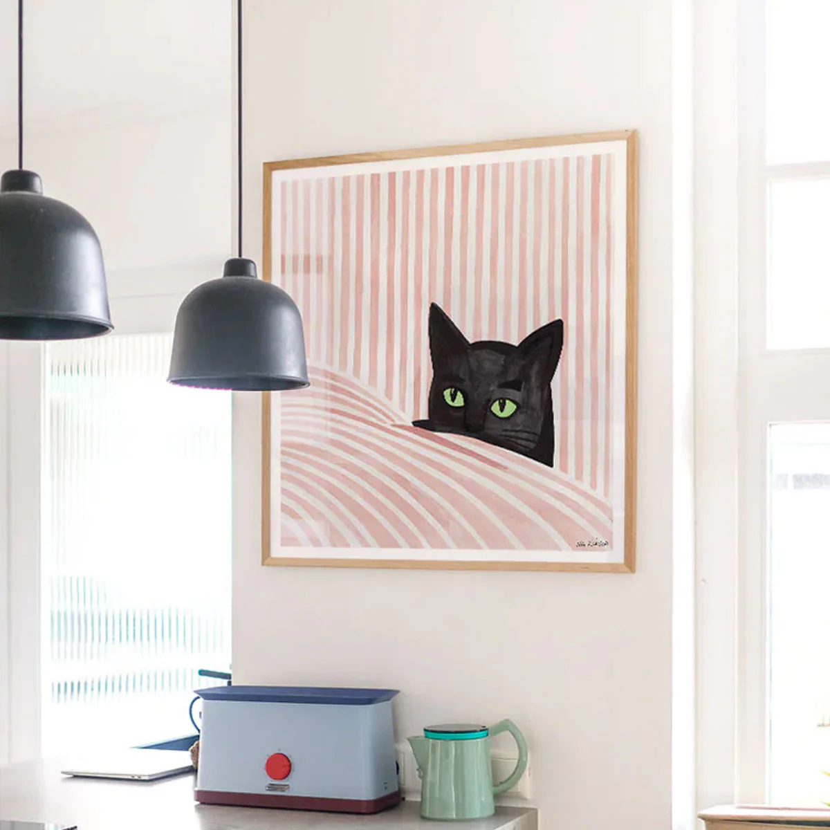 Affiche Kosicka Black cat - 50 x 50 cm - Image 2