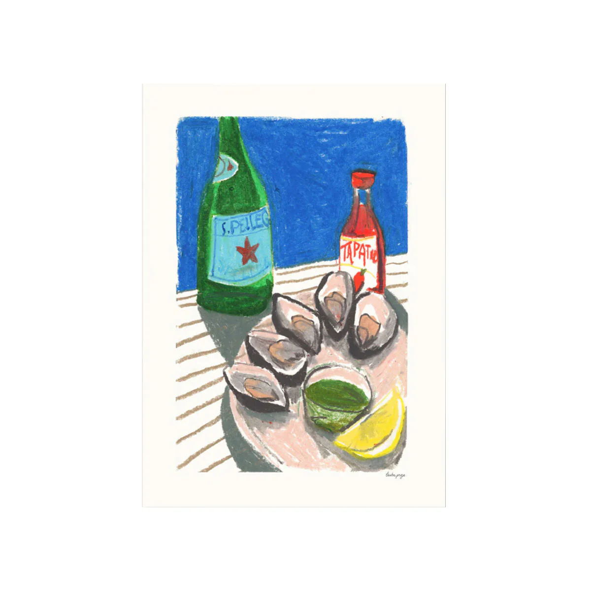 Affiche Laura Page - Oyster Lunch