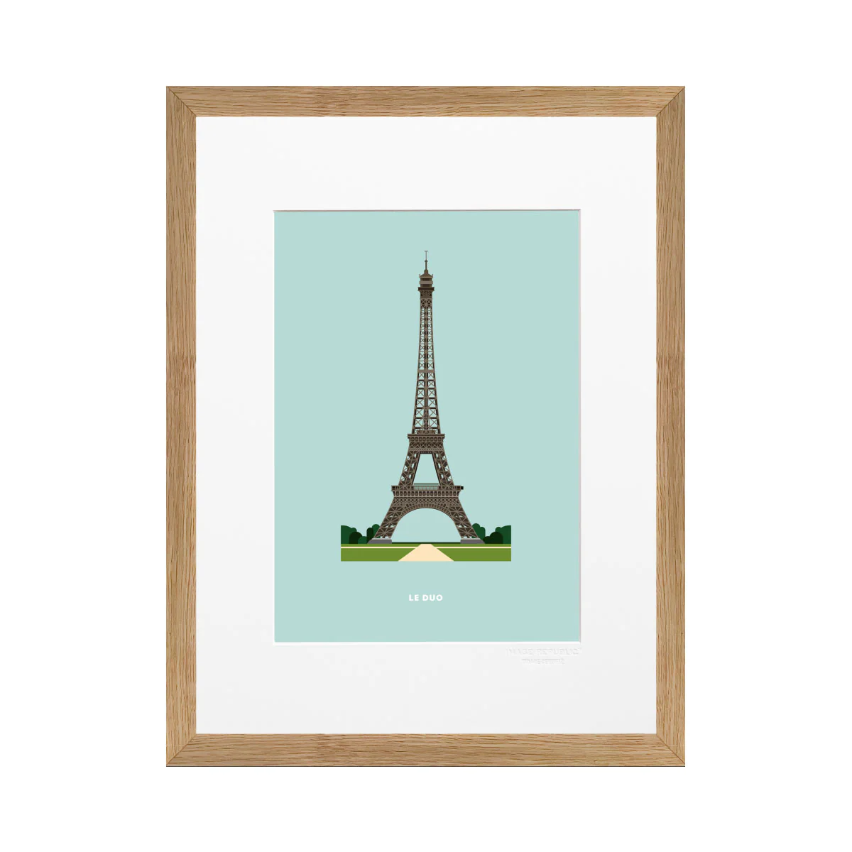 Affiche Le Duo Archi Eiffel Tower France - 30 cm x 40 cm - Image 2