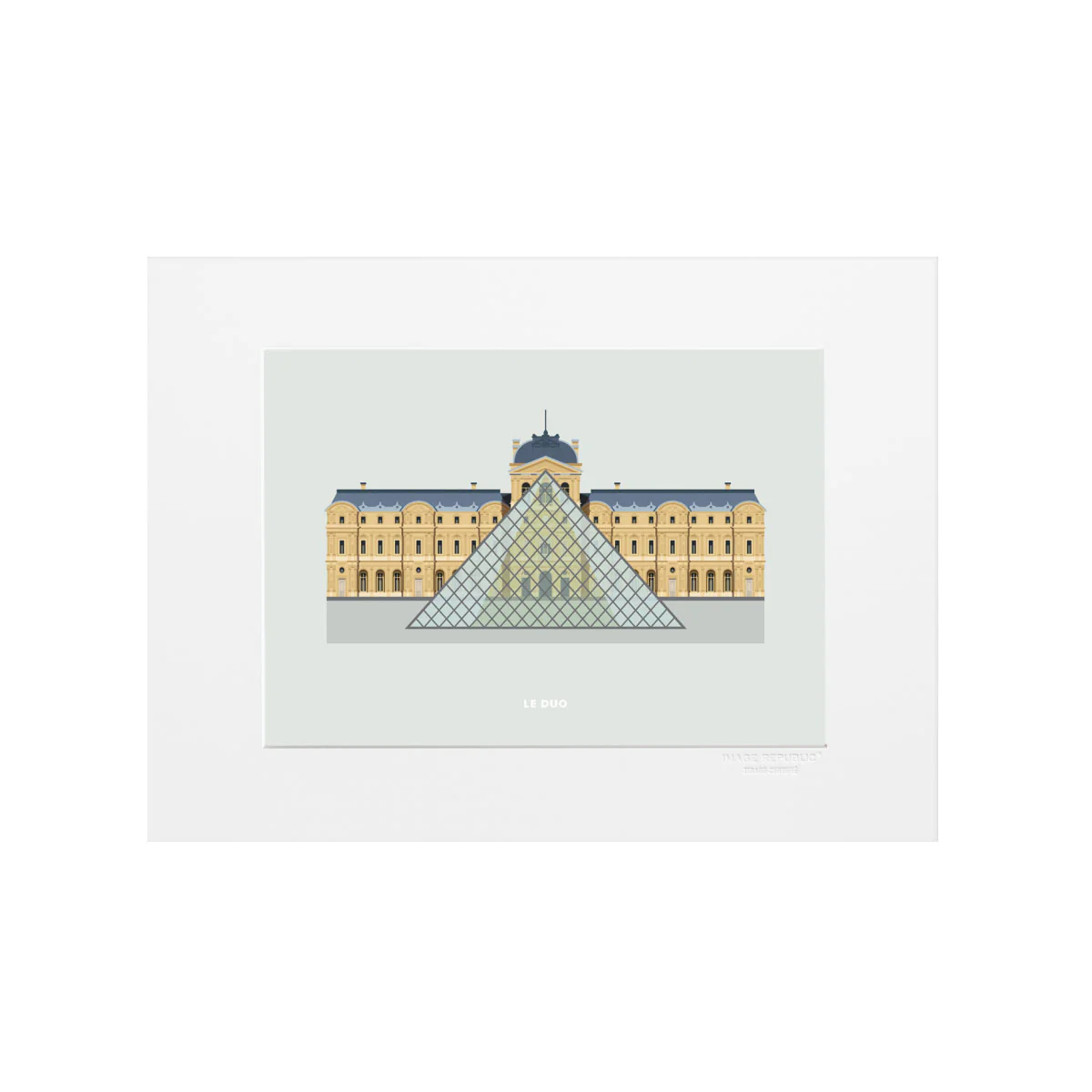 Affiche Le Duo Archi Musée du Louvre - 22 cm x 22 cm