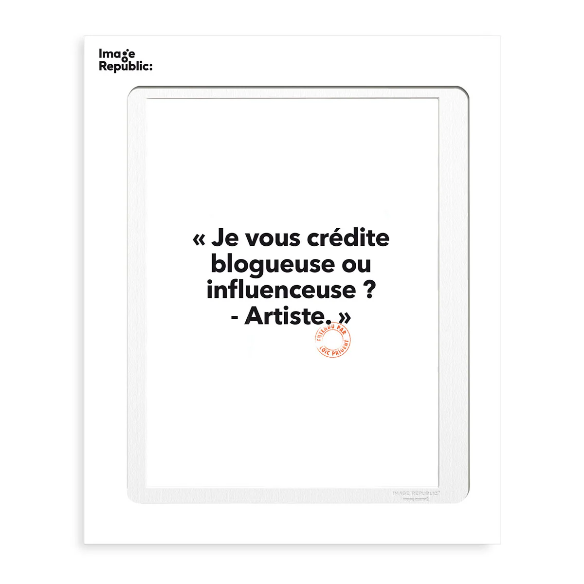 Affiche Loic Prigent Je Vous Credite - 30 x 40 cm