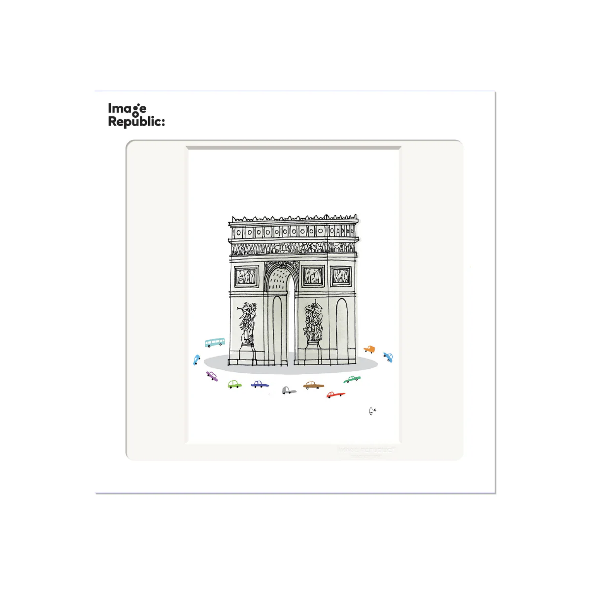 Affiche Paris Arc de Triomphe WLPP - 22 x 22 cm