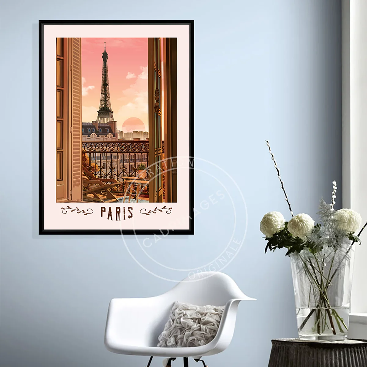 Affiche Paris - Tour Eiffel depuis le balcon - Image 2
