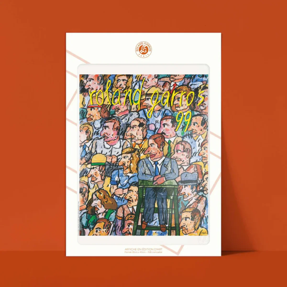 Affiche Roland-Garros 1999 - Antonio Segui - 30 x 40 cm - Image 2
