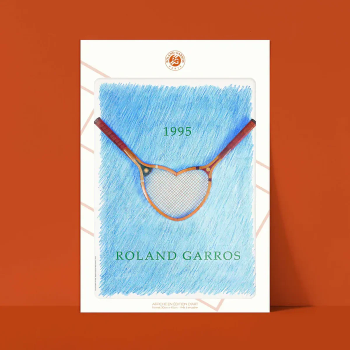 Affiche Roland-Garros 1995 - Donald Lipski - 30 x 40 cm - Image 2