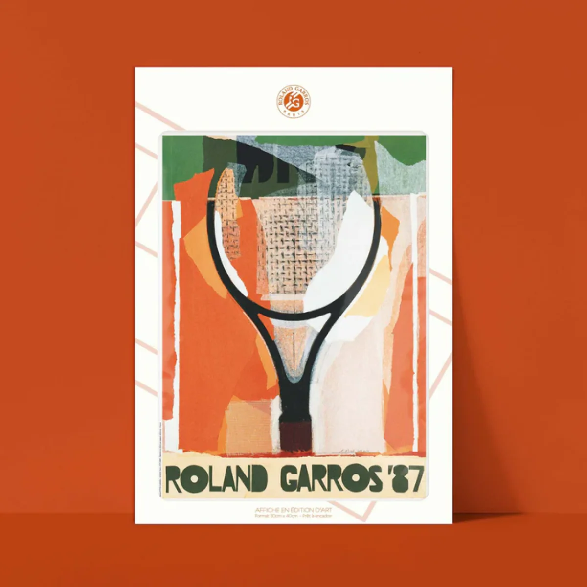 Affiche Roland-Garros 1987 - Gérard Titus-Carmel - 30 x 40 cm - Image 2