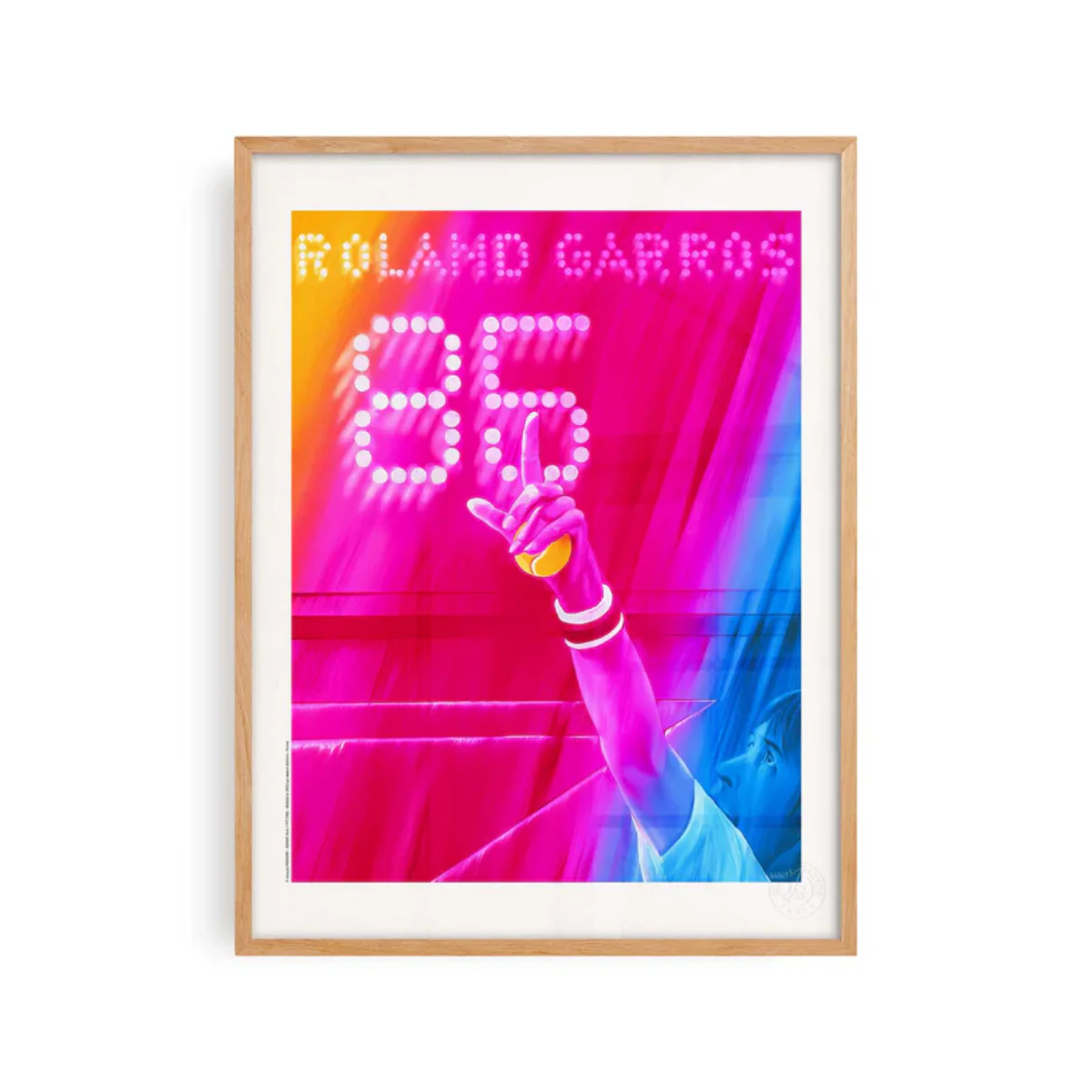 Affiche Roland-Garros 1985 - Jacques Monory - 30 x 40 cm