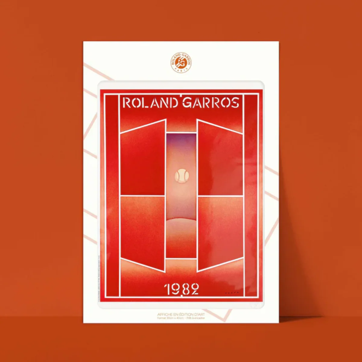 Affiche Roland-Garros 1982 - Jean-Michel Folon - 30 x 40 cm - Image 2