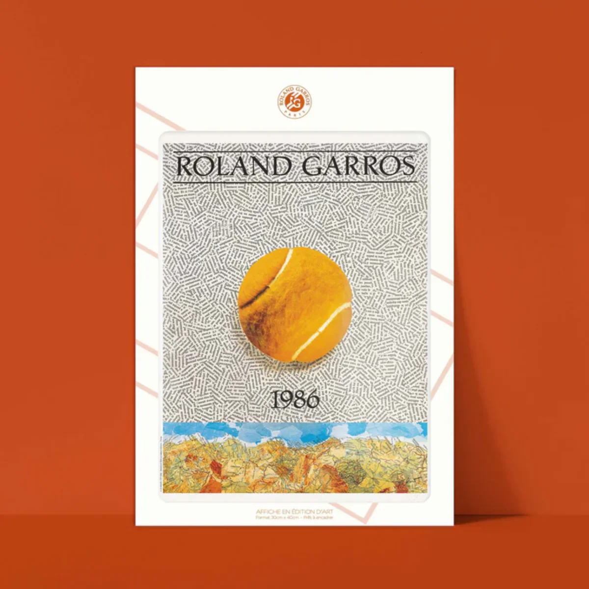 Affiche Roland-Garros 1986 - Jiri Kolar - 30 x 40 cm - Image 2