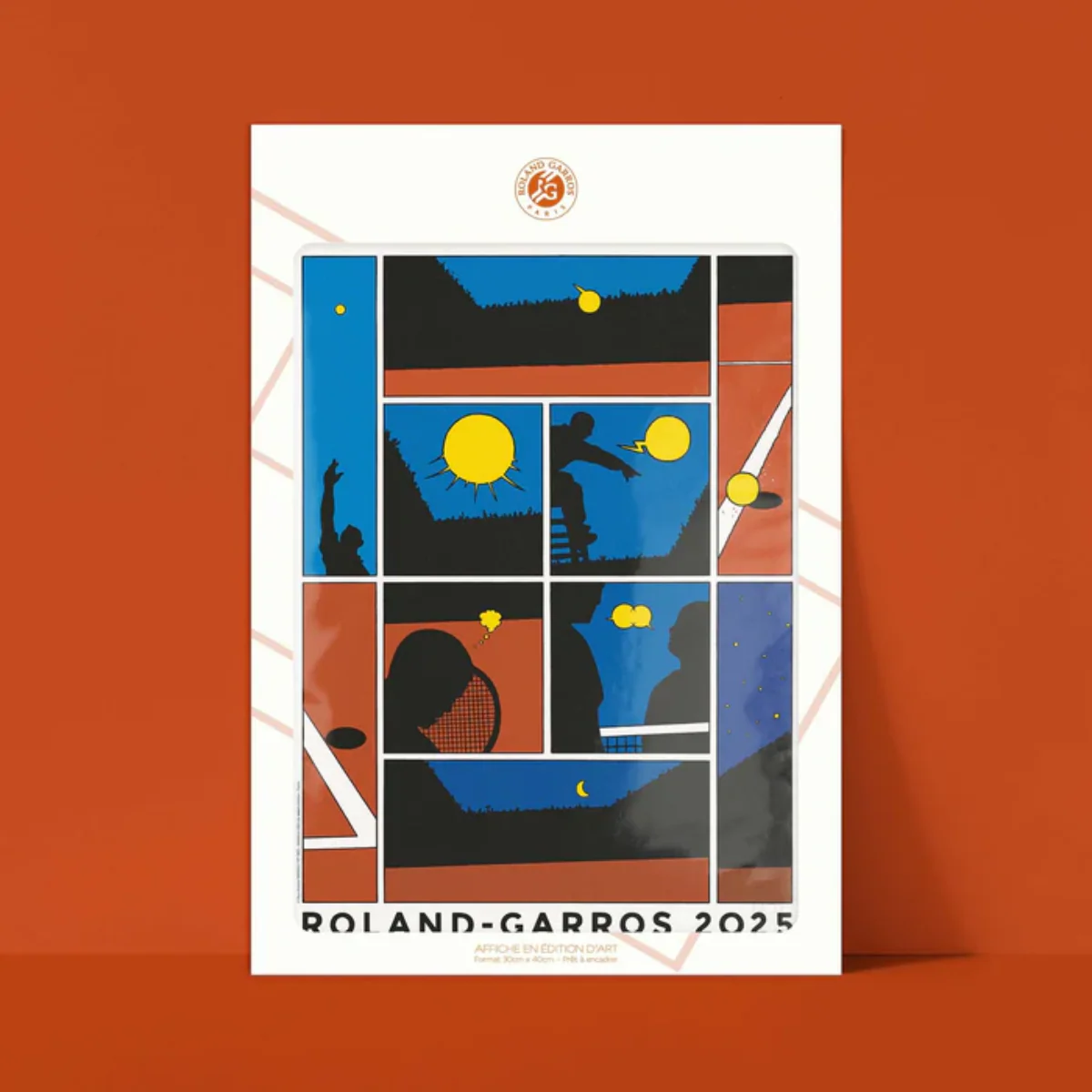 Affiche Roland-Garros 2025 - Marc-Antoine Mathieu - 30 x 40 cm - Image 2