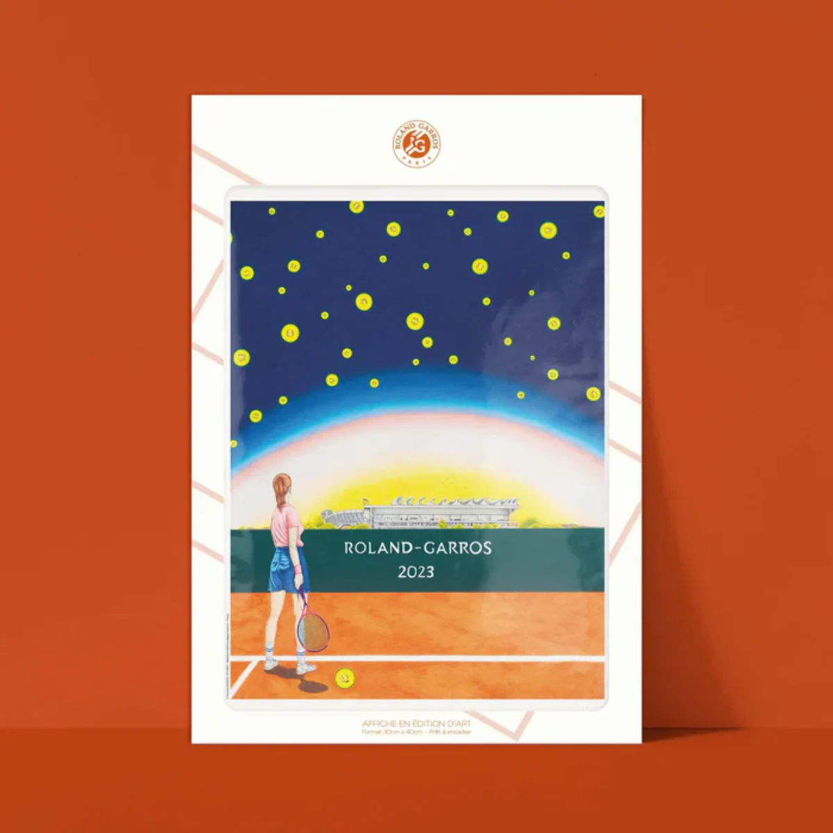 Affiche Roland-Garros 2023 - Maxime Verdier - 30 x 40 cm - Image 2