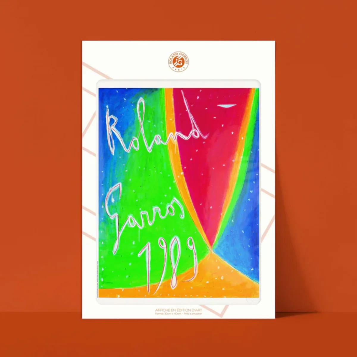 Affiche Roland-Garros 1989 - Nicola De Maria - 30 x 40 cm - Image 2