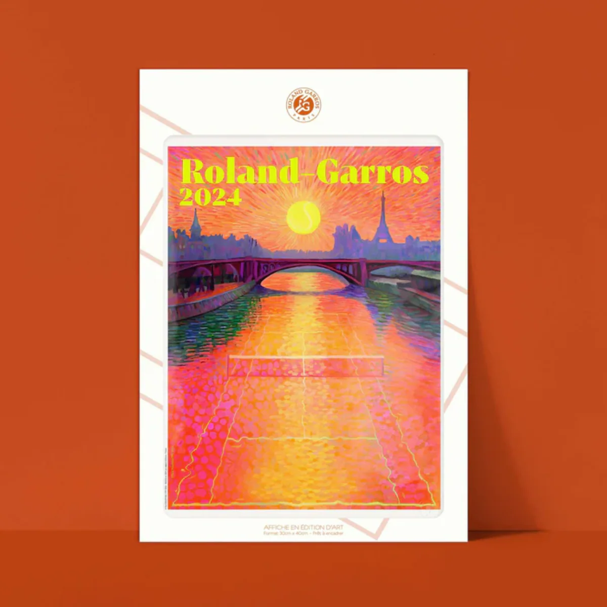 Affiche Roland-Garros 2024 - Paul Rousteau - 30 x 40 cm - Image 2