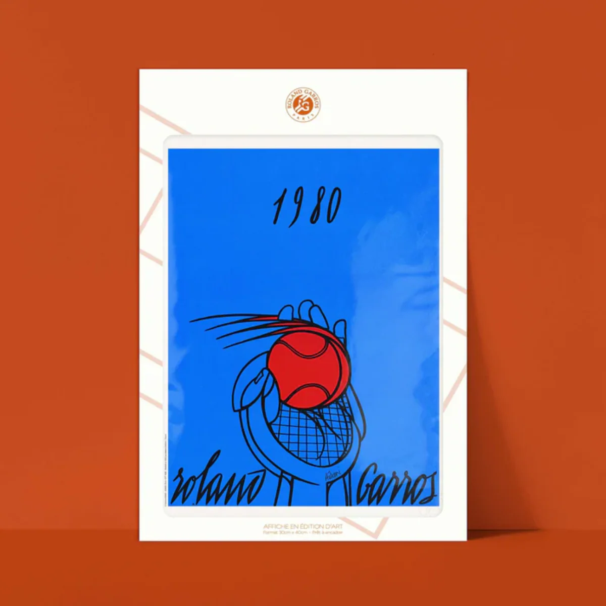 Affiche Roland-Garros 1980 - Valerio Adami - 30 x 40 cm - Image 3