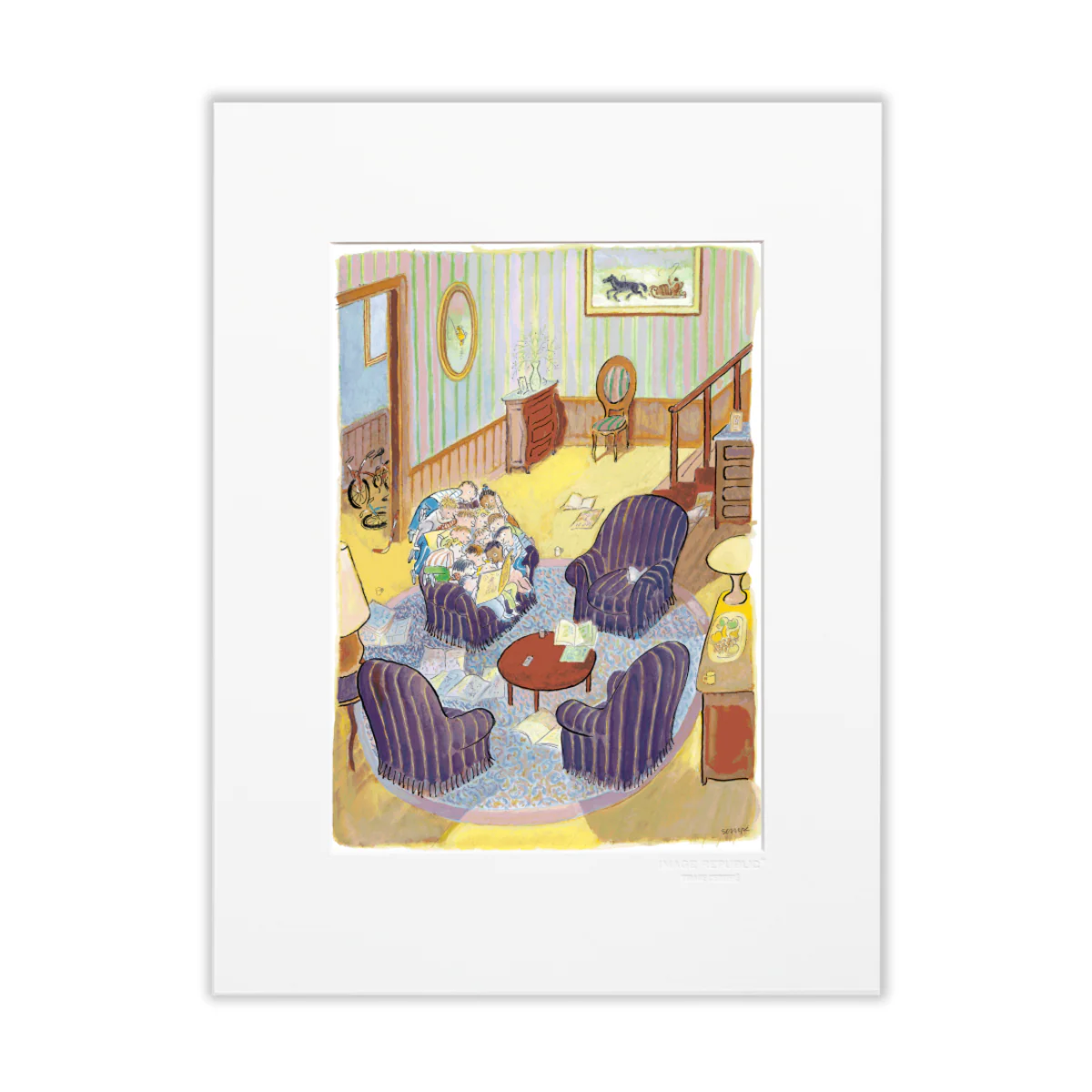 Affiche Sempé Lisons Ensemble - 30 x 40 cm