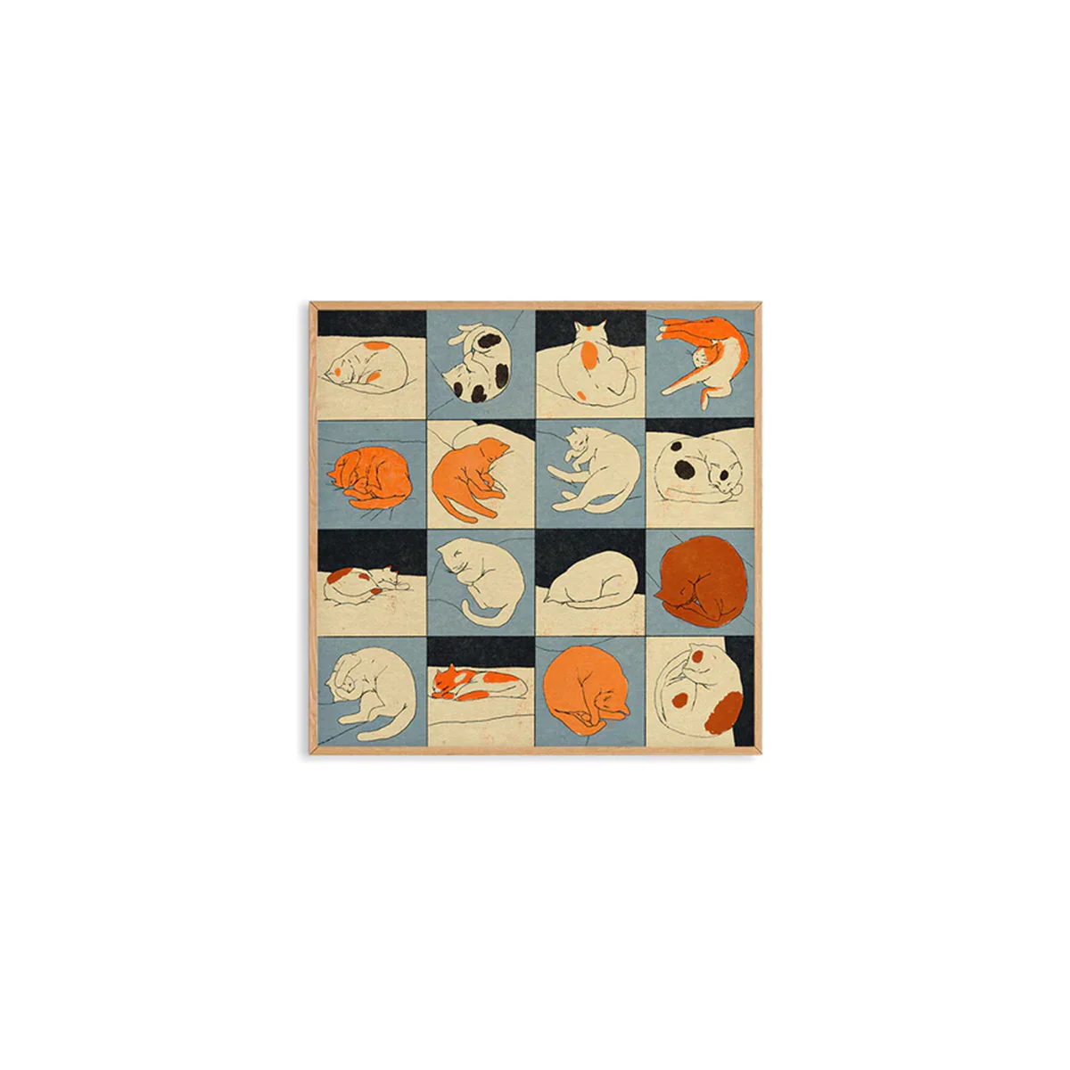 Affiche Enik? Eged - Sleeping Cat - 50 x 50 cm