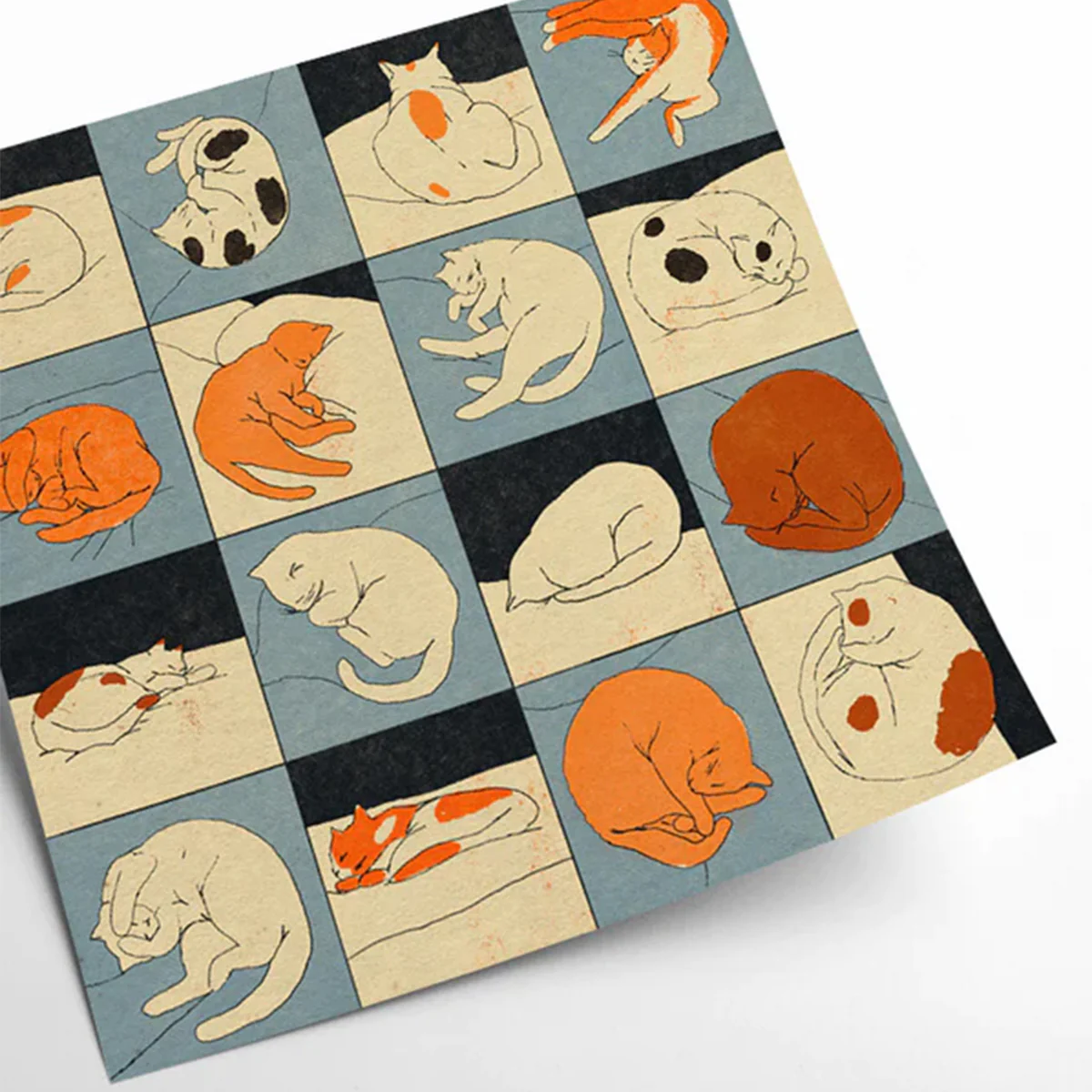 Affiche Enik? Eged - Sleeping Cat - 50 x 50 cm - Image 2