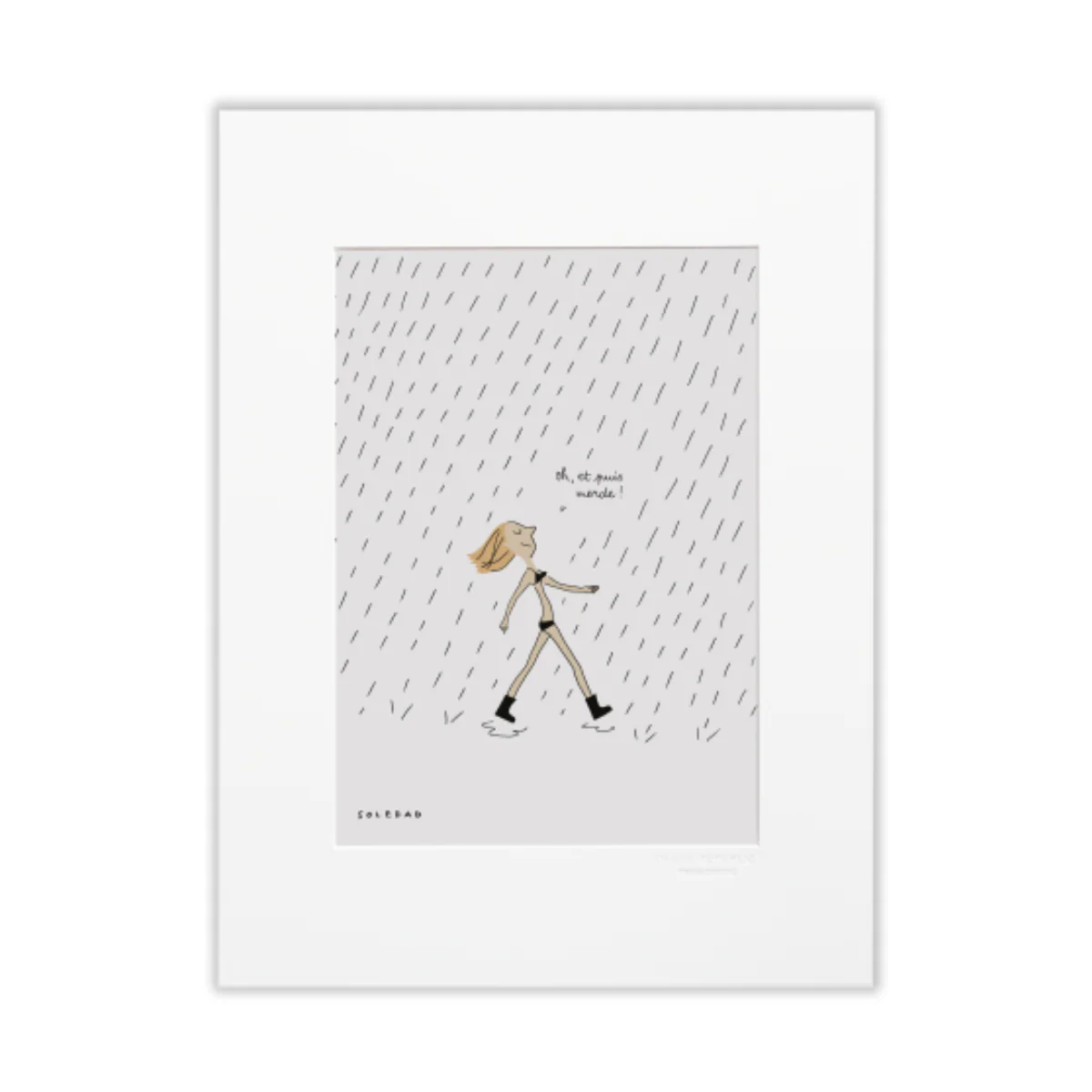 Affiche Soledad Pluie - 30 x 40 cm