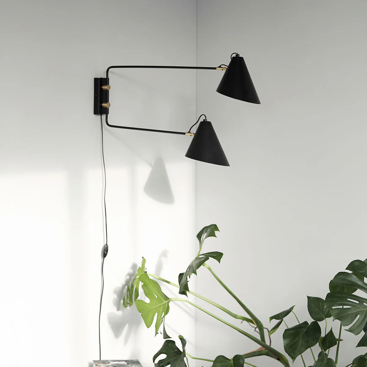 Applique Murale Double Club - 81 x 42 cm - Noir - Image 2