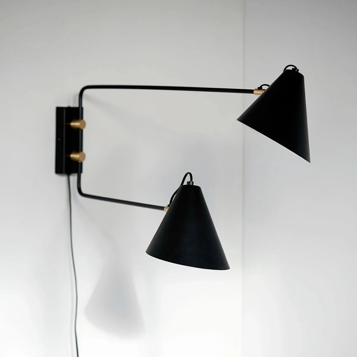 Applique Murale Double Club - 81 x 42 cm - Noir - Image 3