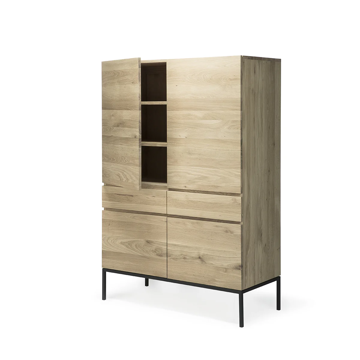 Armoire Ligna en chêne noir - 4 Portes, 2 Tiroirs - Image 4