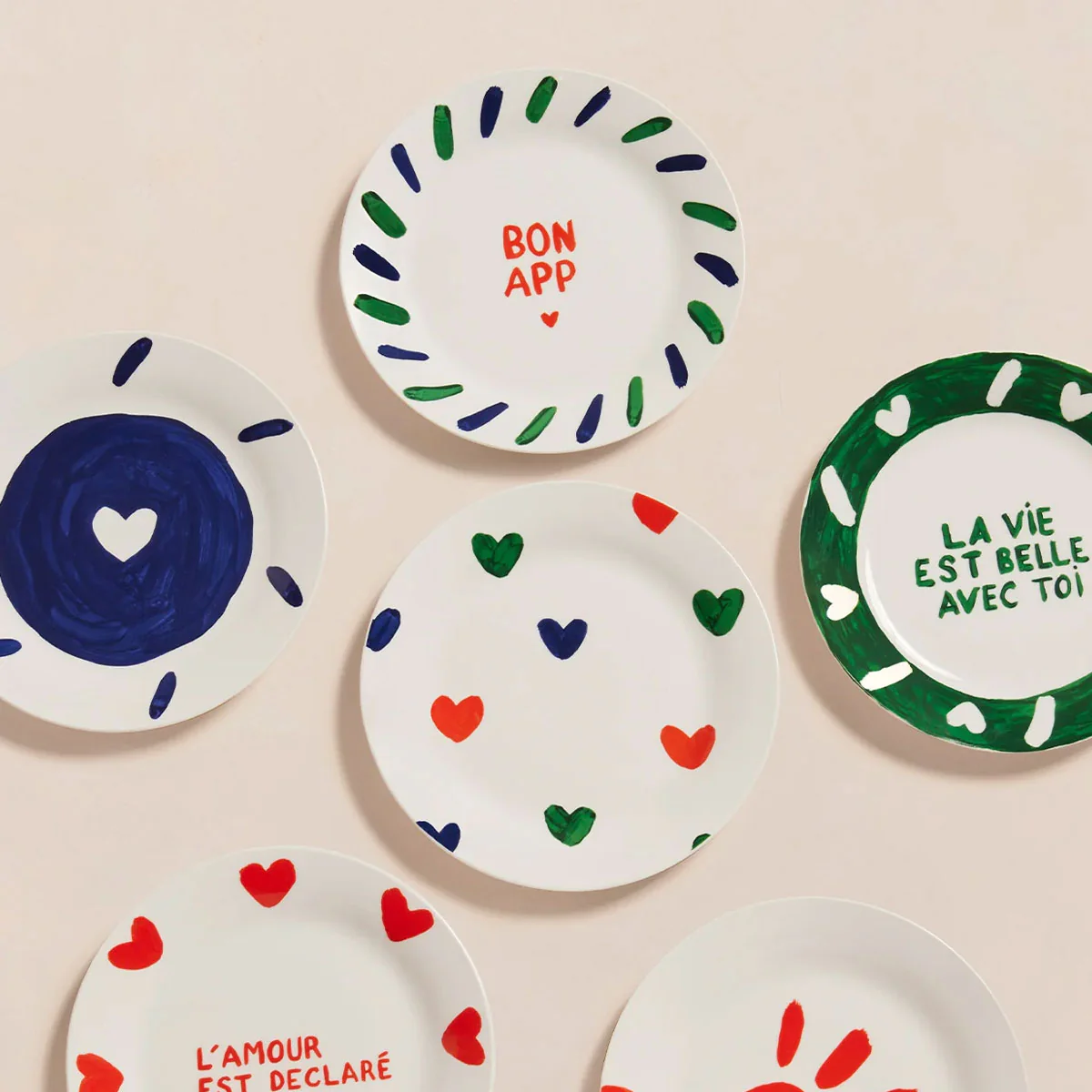 Assiette Coeur - Bleu - Image 3