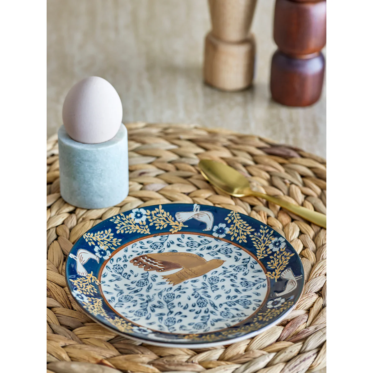 Assiette Hezha Grès - Bleu - Image 2