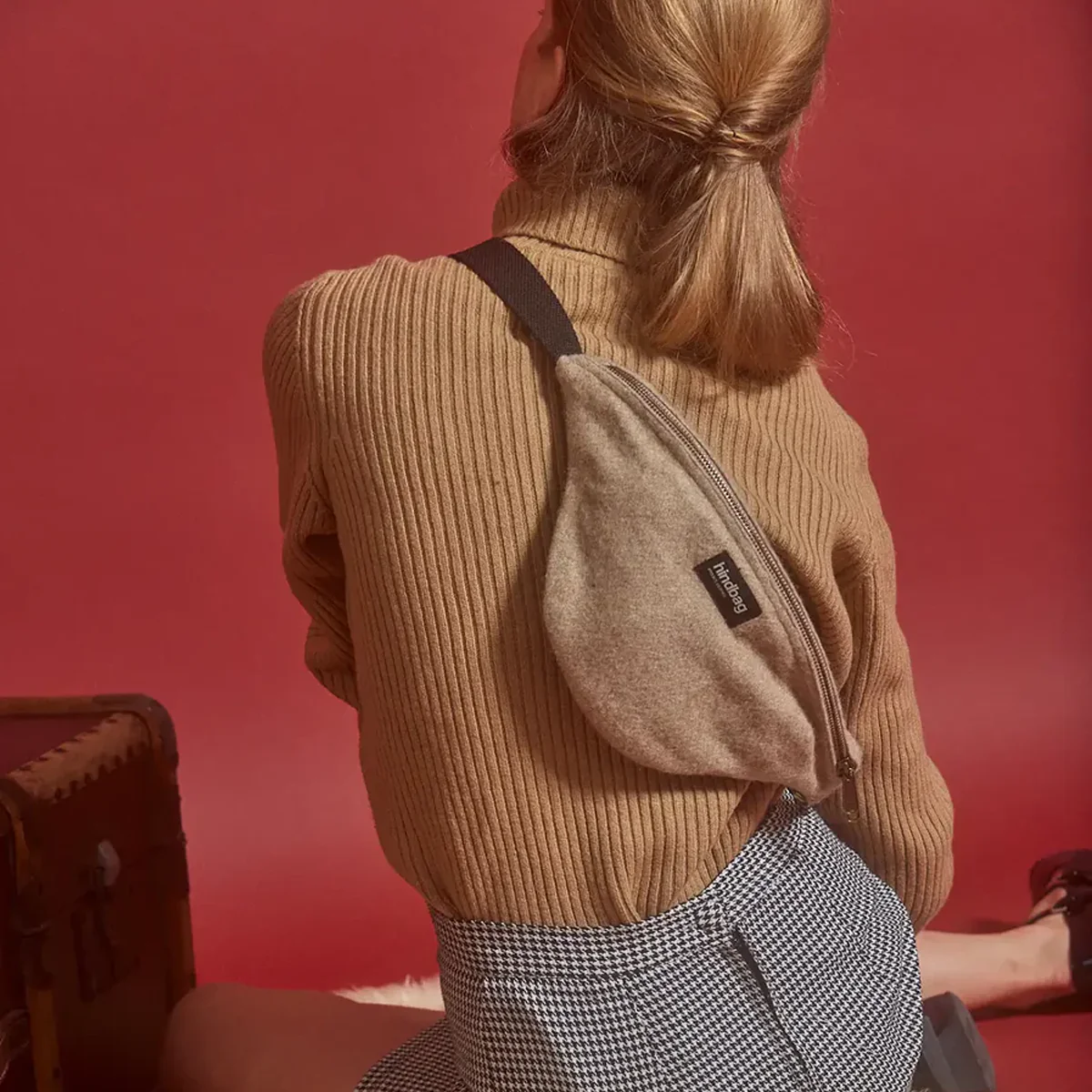 Banane Olivia en laine - Beige - Image 5