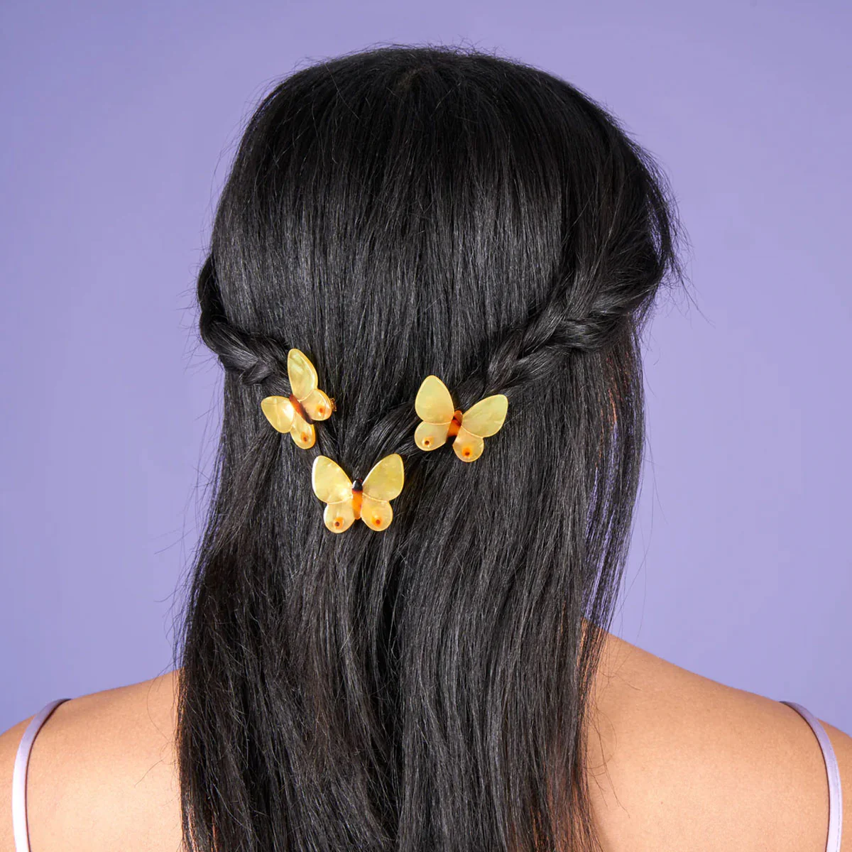 Barrette Papillon - Jaune - Image 5