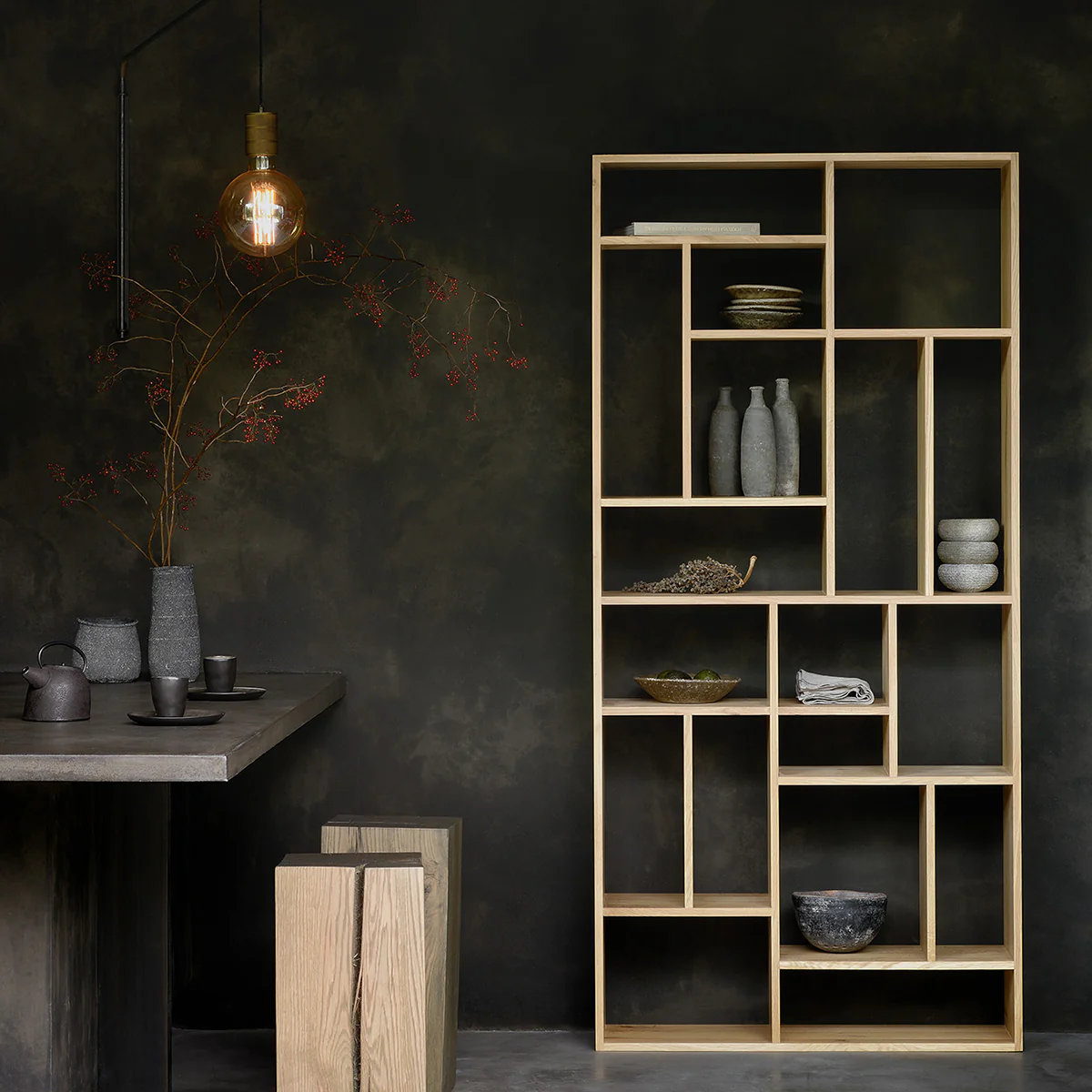 Bibliothèque M en chêne - h 219 cm - Image 3