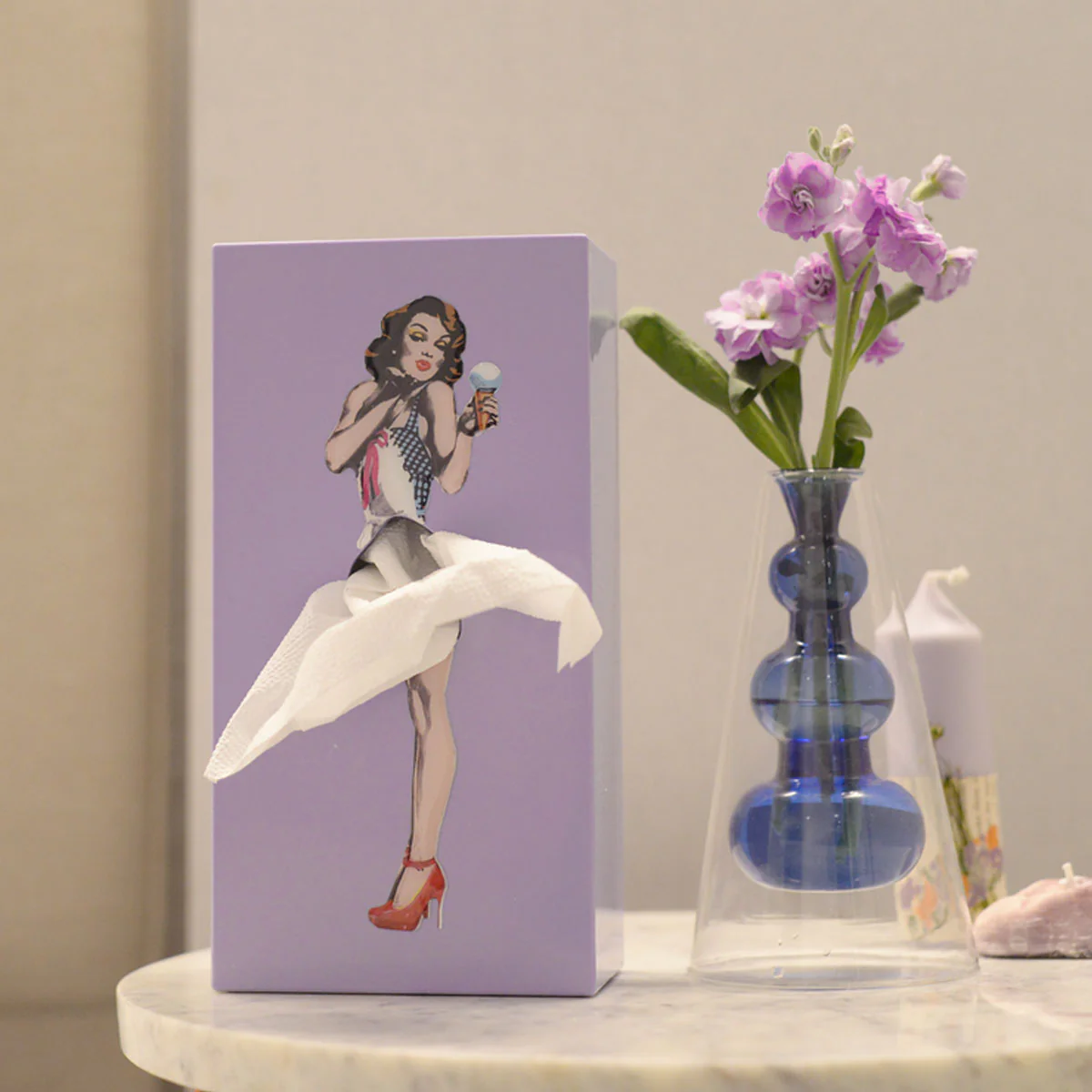 Boîte à mouchoirs - Tissue Up Girl - Purple - Image 2