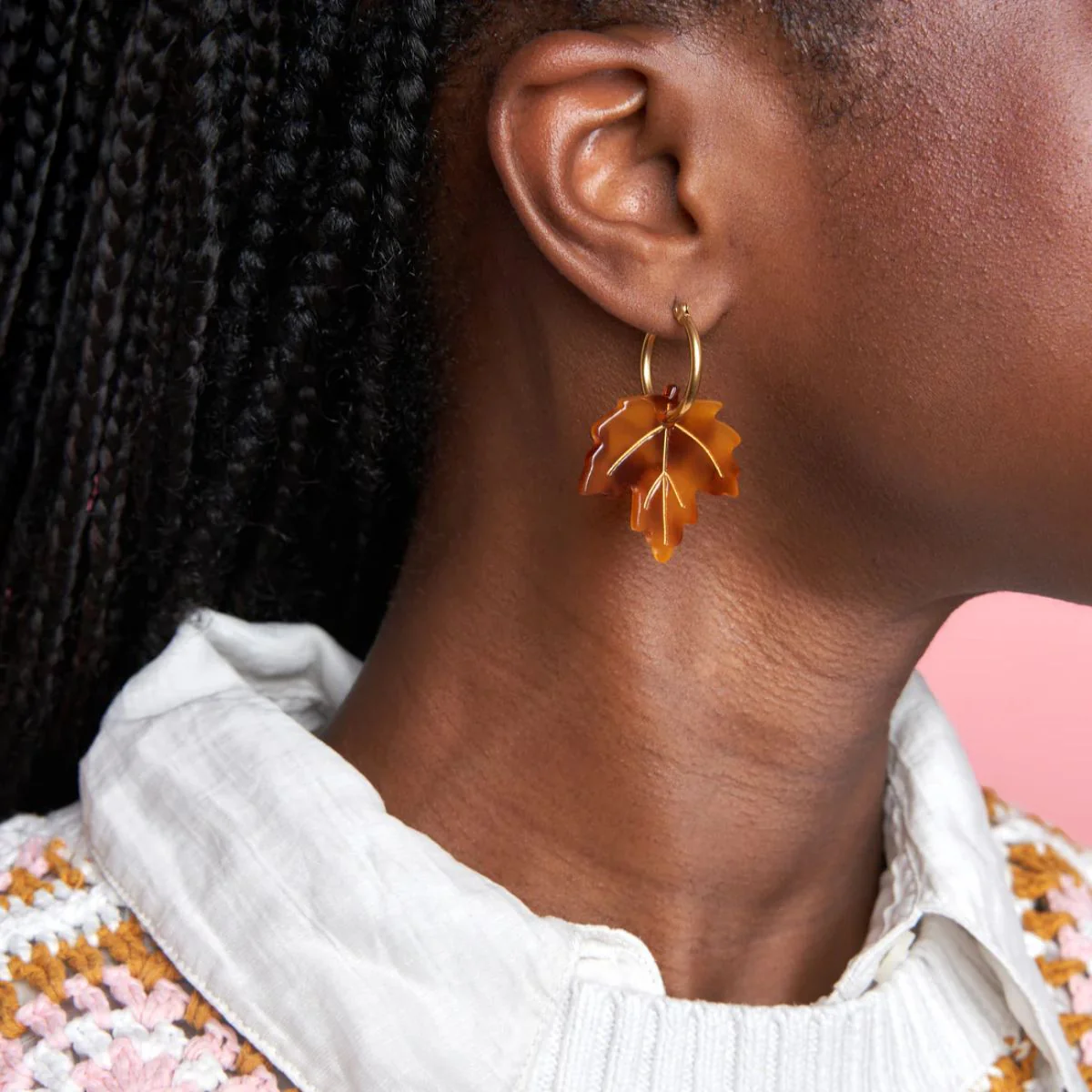 Boucles D'oreilles Feuilles d'érable - Image 2