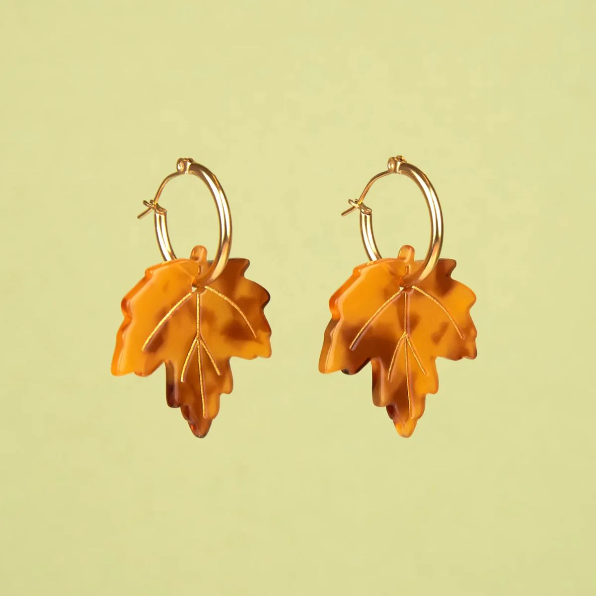 Boucles D'oreilles Feuilles d'érable - Image 3