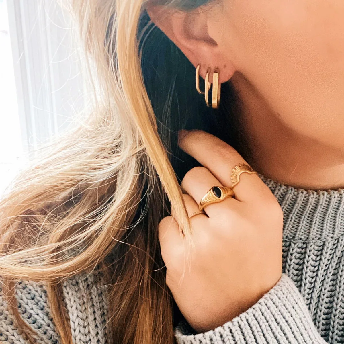 Boucles d'oreilles ovales - Image 2