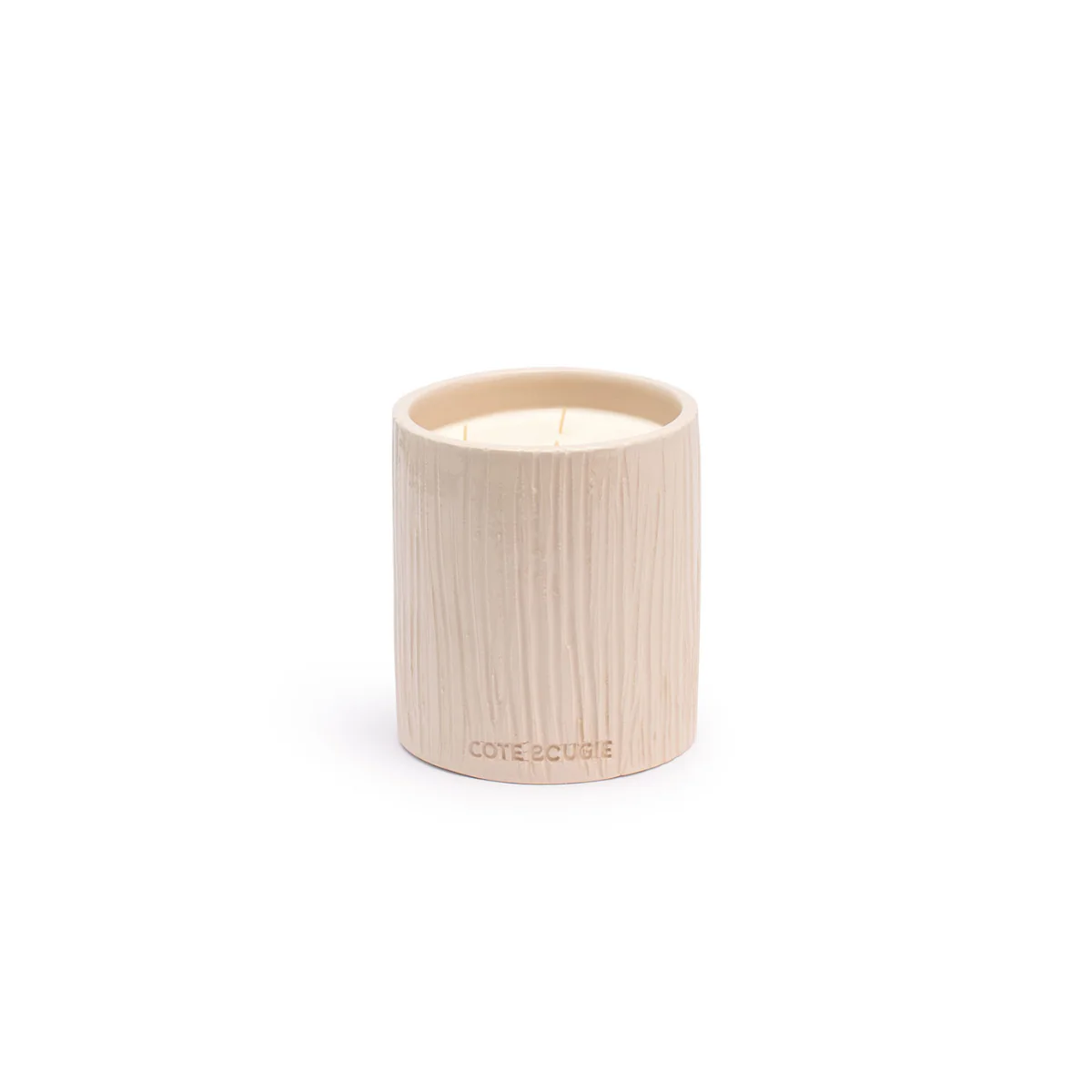 Bougie Céramique Striée Fleur d'Oranger - White - Image 3