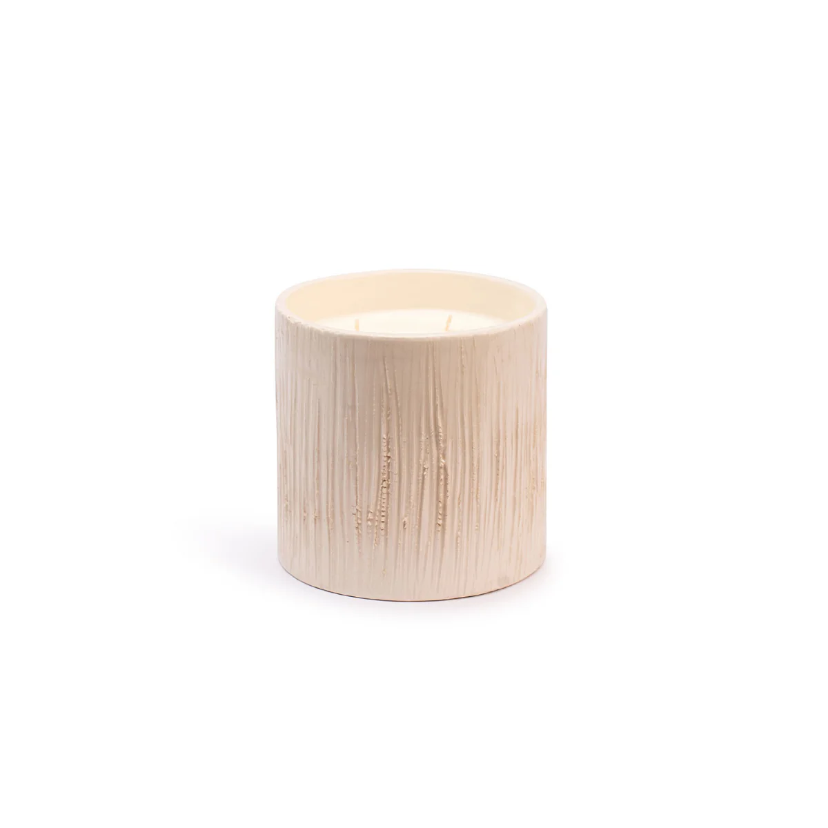 Bougie Céramique Striée Fleur d'Oranger - White - Image 7