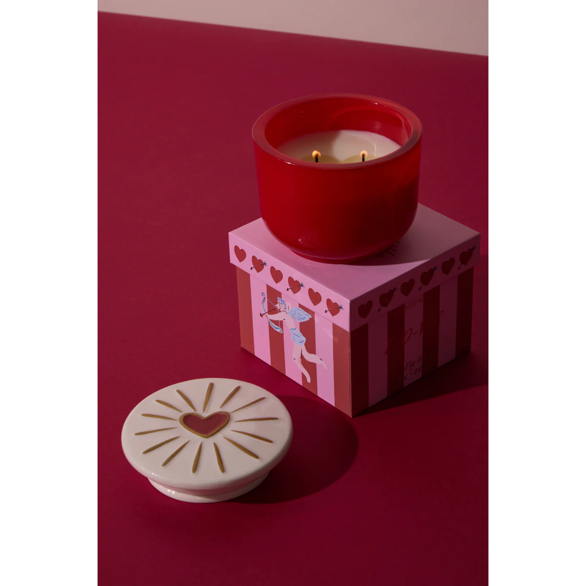 Bougie Charmed Heart Lid - Wild Fig & Rose - Image 4