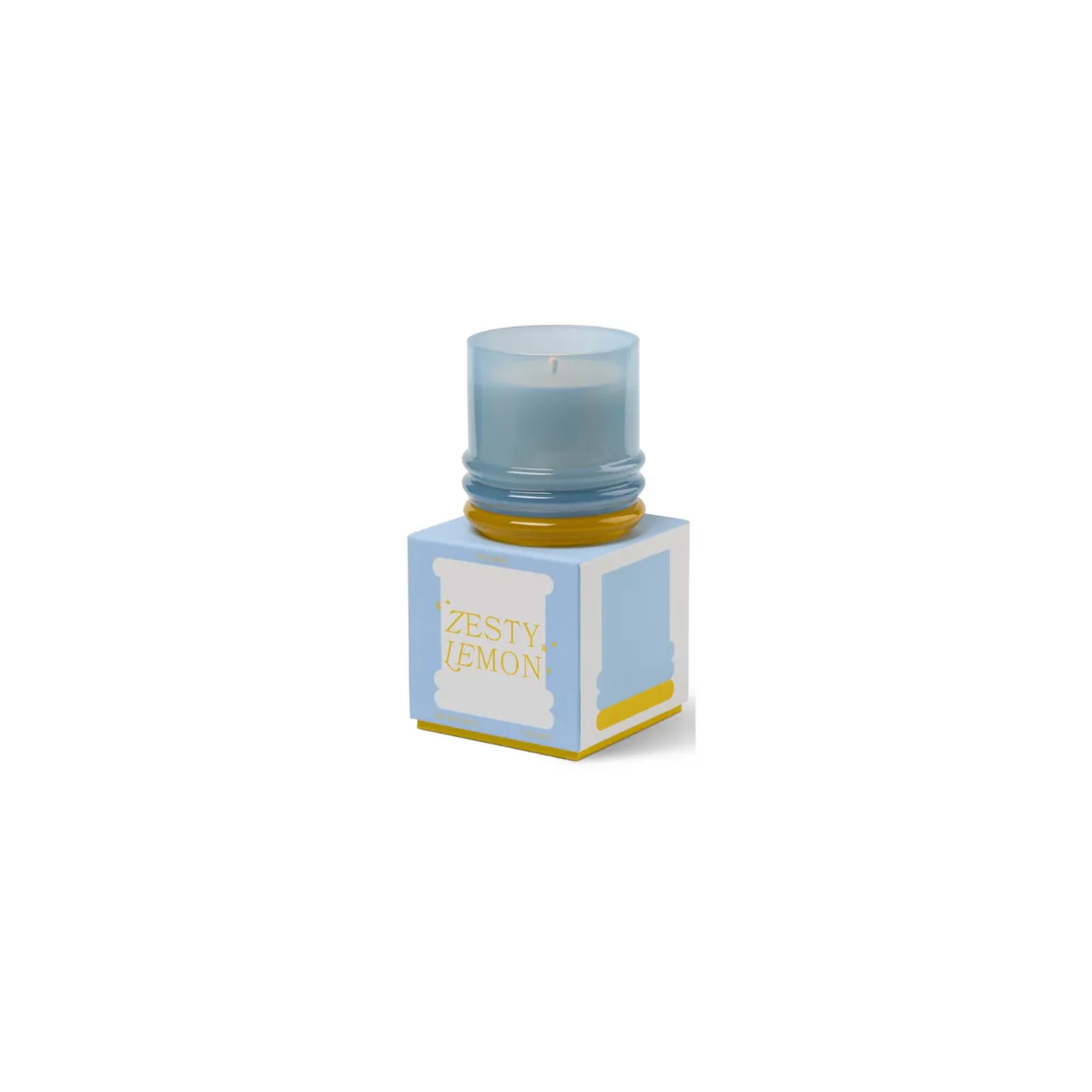 Bougie Stacked Blue and Yellow - Zesty Lemon - Image 2