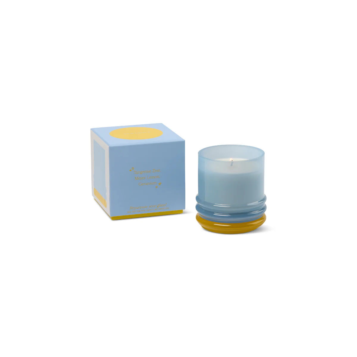 Bougie Stacked Blue and Yellow - Zesty Lemon - Image 5